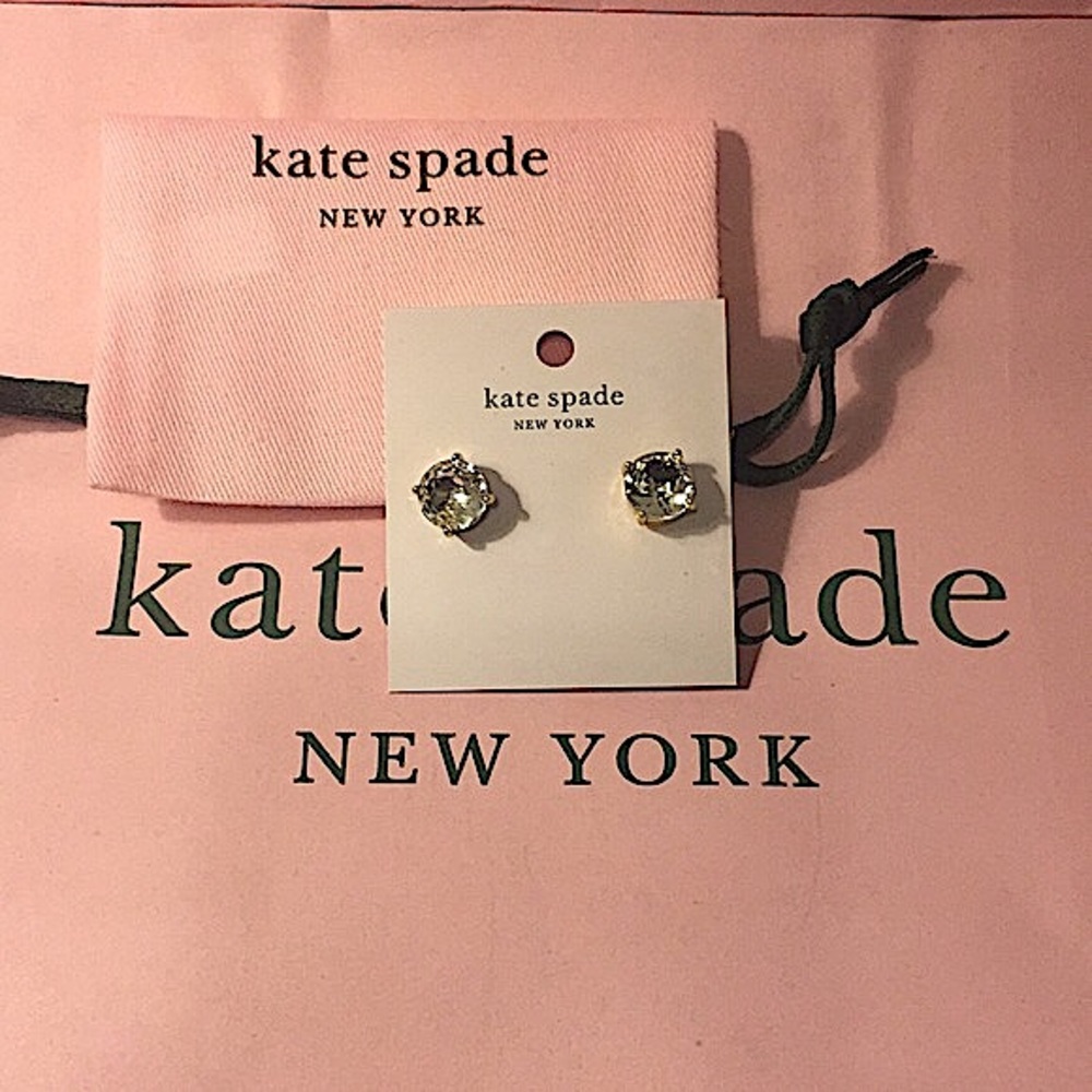 ♠️KATE SPADE - CLEAR GUMDROP STUDS EARRINGS (NWT)